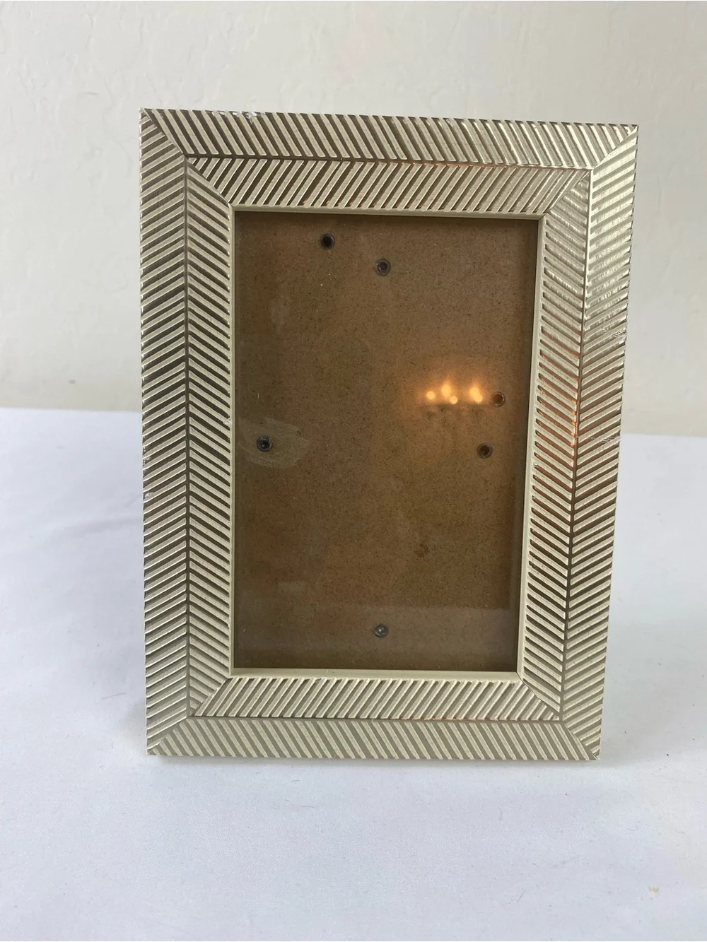 Gold Patterned Chevron Photo Frame - Unbranded
